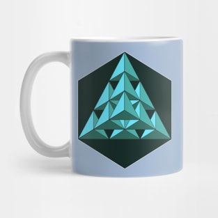 Blue Triangles 3 Mug